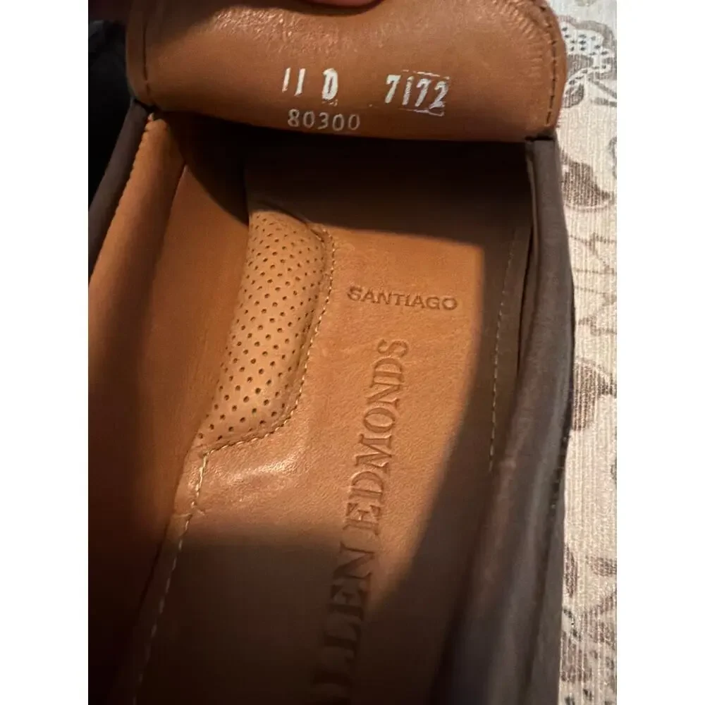 Allen Edmonds Santiago Brown Leather Driving Loafers Men Size 11 D